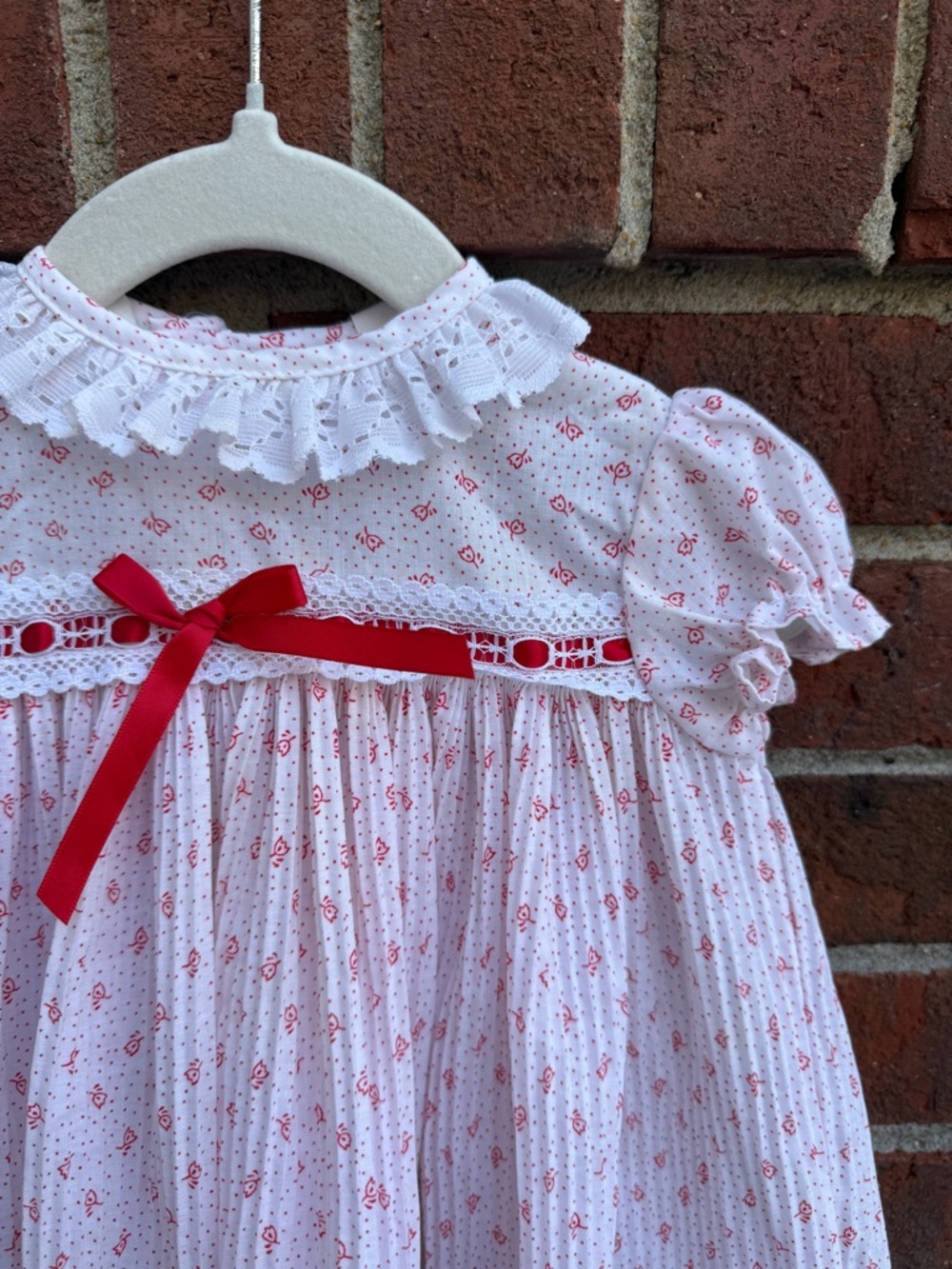 Vintage 90s Roanna Made in USA Floral Dress Size 9 Months Baby Girl